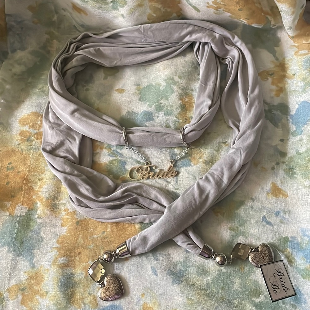 Lillian Rose Gray Bride Scarf